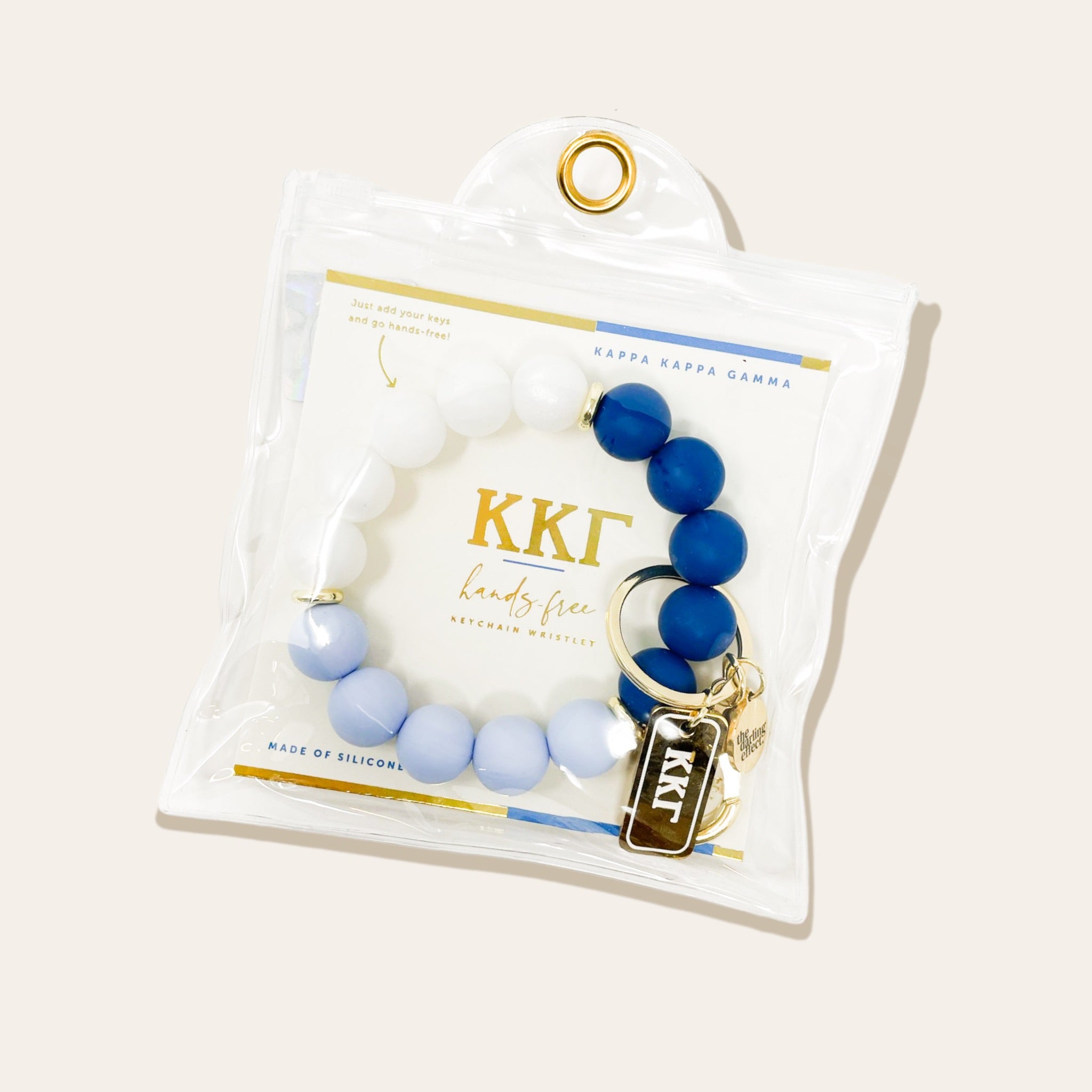 Kappa Kappa Gamma - GREEK Hands-Free Beaded Keychain Wristlet