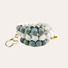 Load image into Gallery viewer, Hands-Free Silicone Beaded Keychain Wristlet - Simply Gray
