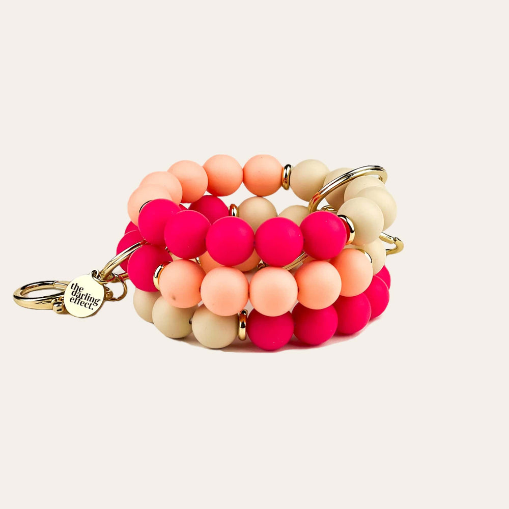 Hands-Free Silicone Keychain Wristlet - Sunkissed Peaches