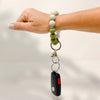 Hands-Free Silicone Beaded Keychain Wristlet - Sage Serenity