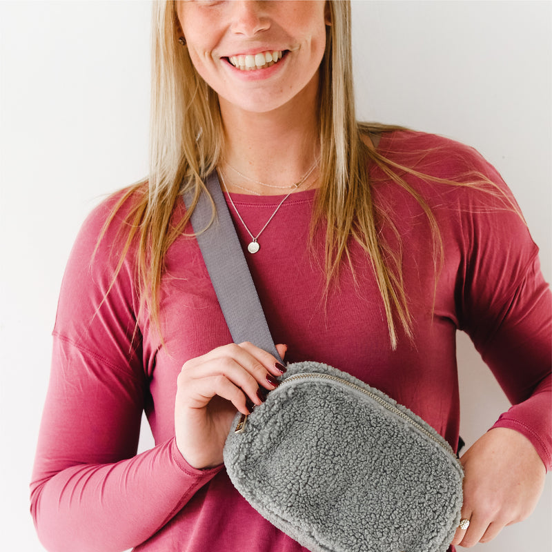 Cozy Grey All You Need Belt Bag