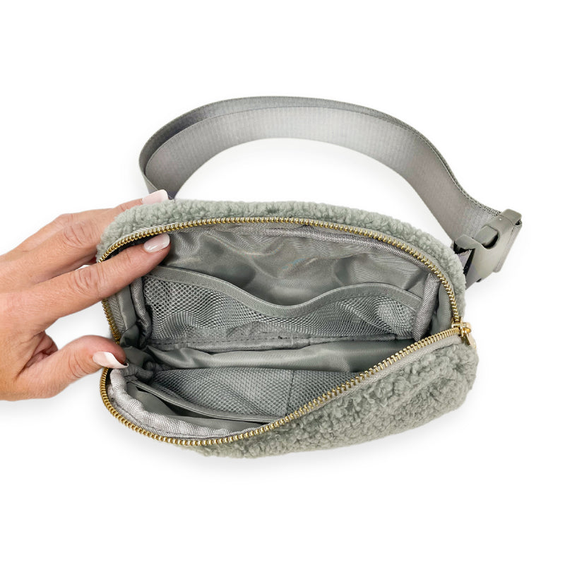 Cozy Grey All You Need Belt Bag