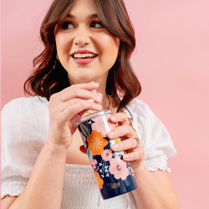 12oz Skinny Tumbler - Bright + Bloomy