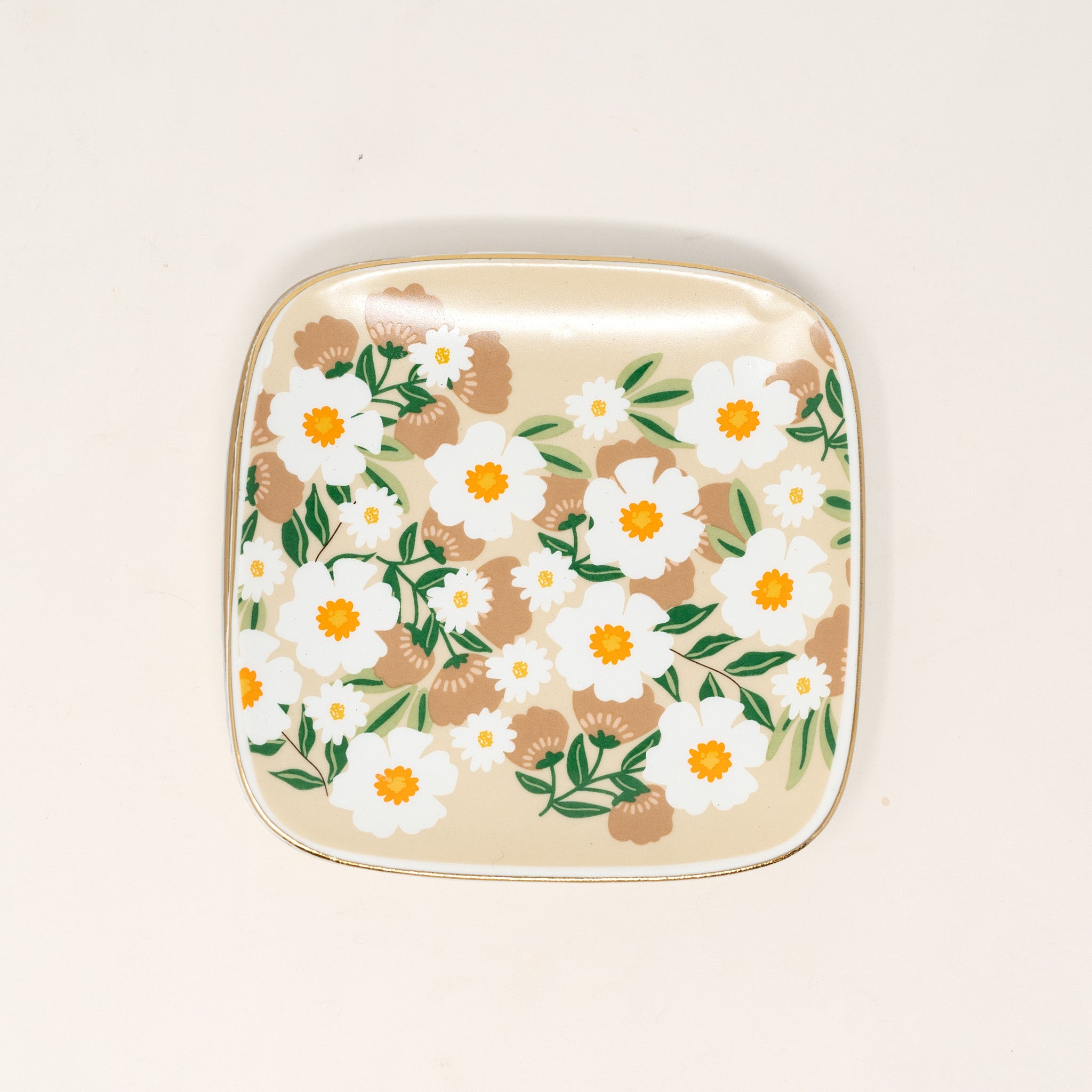Ceramic Trinket Tray - Flower Talk