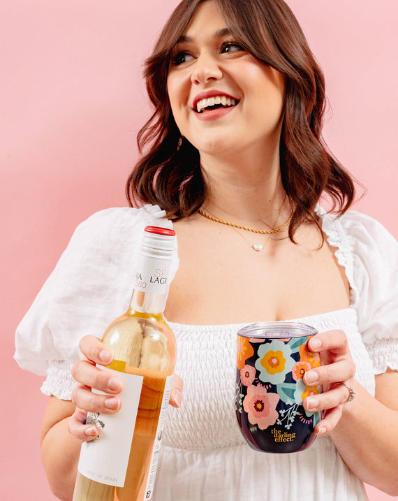 12 oz Wine Tumbler - Bright + Bloomy